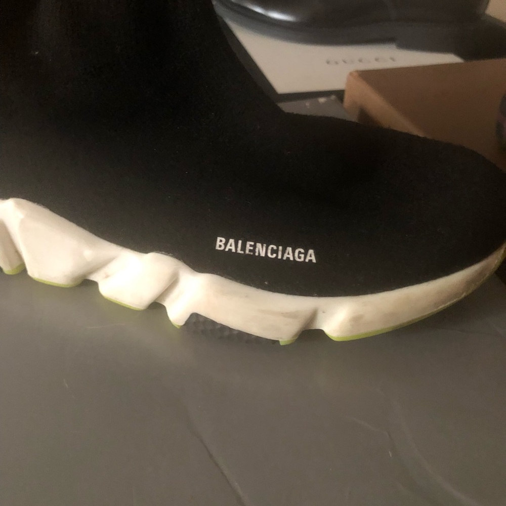 Balenciaga boys shoes size 28. Authentic but used. There are no rips or stains